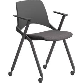 Stapelstuhl KEY OK, Klappsitz, 4-Fuß, mit Rollen, mit oder ohne Armlehnen, diverse Farbvarianten