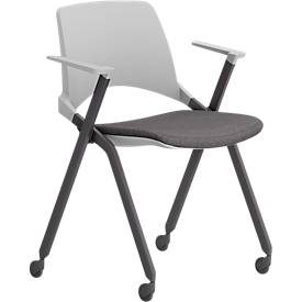 Stapelstuhl KEY OK, Klappsitz, 4-Fuß, mit Rollen, mit oder ohne Armlehnen, diverse Farbvarianten