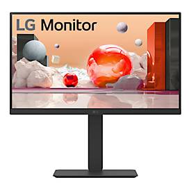 LG IPS-Monitor 24BA650-B, 23,8”, 1920 x 1080 Full HD, HDMI/USB/DisplayPort, höhenverstell-, neig-, schwenk- und drehbar, schwarz