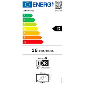 LG IPS-Monitor 27BA54QB-B, 27”, 2560 x 1440 WQHD, HDMI/USB/DisplayPort, höhenverstell-, neig-, schwenk- und drehbar, schwarz