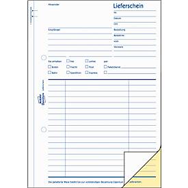 Lieferschein Avery Zweckform 1720-10, Format A5, 10 Bücher mit jeweils 2 x 40 Blatt, FSC®-Papier, weiß/gelb