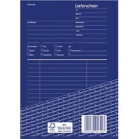 Lieferschein Avery™ Zweckform 1720-5, Format A5, 5 Bücher mit jeweils 2 x 40 Blatt, FSC®-Papier, weiß/gelb
