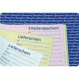 Lieferschein Avery™ Zweckform 1720-5, Format A5, 5 Bücher mit jeweils 2 x 40 Blatt, FSC®-Papier, weiß/gelb