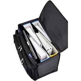LIGHTPAK Businesstrolley Pioneer, mit Tragegriff und Rollen, Polyester, schwarz