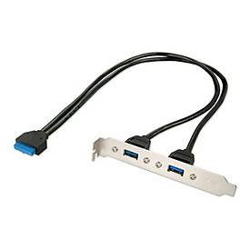 Lindy 2 Port USB 3.0 PC Back Plate - USB-Konsole - USB (W)