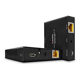 LINDY Cat.6 HDMI 18G & IR Extender with PoC & Loop Out - Sender und Empfänger - Extender Video/Audio/infrarot/Strom - bi