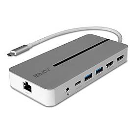 LINDY - Dockingstation - für Notebook, Laptop - USB-C 3.2 - 2 x HDMI - 1GbE