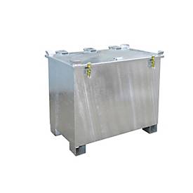 Lithium-Ionen-Lagerbehälter LIL 340, Stahlblech, abschließbarer Deckel, 3-fach stapelbar, B 1200 x T 800 mm