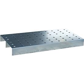 Lochblech-Rost für Kleingebindewanne im Euro-Paletten-Maß