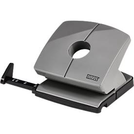Locher NOVUS B 220, bis zu 20 Blatt, für A4/A5/A6/B5/B6/US/3x8/Folio, Anschlagschiene, Vollmetall & Kunststoff, smart-grey
