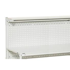 Lochplatte RL120 für Treston Arbeitstische TPH, B 1115 x H 750 mm, Tragkraft 50 kg, Stahl lichtgrau