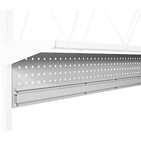 Lochplatte Serie TPB, aus Stahl, mit Kästenprofil, f. Packtische Serie TPB, Tischbreite 1800 mm
