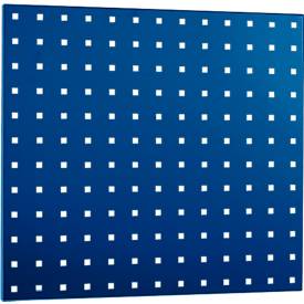 Lochplatte, zur Montage, 495 x 457 mm, enzianblau RAL 5010