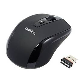 LogiLink Maus Optical Wireless 2.4 GHz Mini - Maus - 2.4 GHz - Schwarz