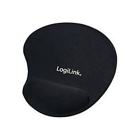 LogiLink - Mauspad mit Handgelenkpolsterkissen - Schwarz