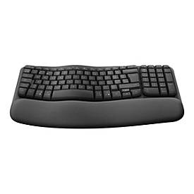 Logitech Ergo Series Wave Keys for Business - Tastatur - kabellos - 2.4 GHz, Bluetooth 5.1 LE - QWERTY - US Internationa