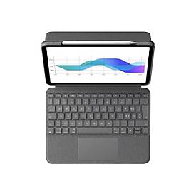 Logitech Folio Touch - Tastatur und Foliohülle - mit Trackpad - QWERTZ - Schweiz - Oxford Gray