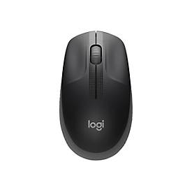 Logitech Funkmaus M 190, 3 Tasten und Scrollrad, 1000 dpi, bis 10 m, USB-A, inkl. Batterie, anthrazit