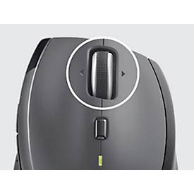 Logitech Funkmaus Marathon M705, für Rechtshänder, ergonomisch, 7 Tasten & Scrollrad,1000 dpi, bis 10 m, inkl. Unifying-Empfänger & Batterien, schwarz