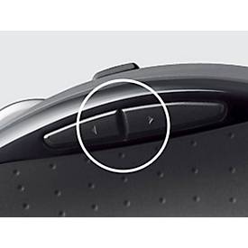 Logitech Funkmaus Marathon M705, für Rechtshänder, ergonomisch, 7 Tasten & Scrollrad,1000 dpi, bis 10 m, inkl. Unifying-Empfänger & Batterien, schwarz
