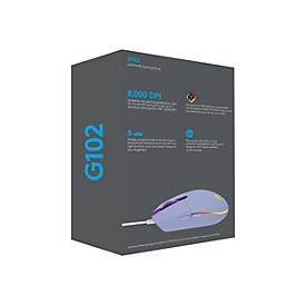 Logitech Gaming Mouse G102 LIGHTSYNC - Maus - Für Rechtshänder - optisch - 6 Tasten - kabelgebunden