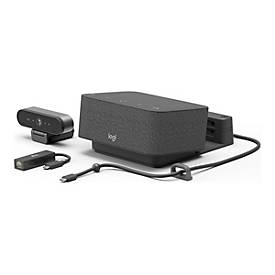 Logitech Logi Dock Focus Room Kit - Kit für Videokonferenzen (Logitech Logi Dock, Logitech BRIO Ultra HD Pro Webcam) - Z