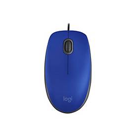 Logitech M110 Silent - Maus - rechts- und linkshändig - optisch - 3 Tasten - kabelgebunden