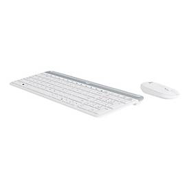 Logitech Slim Wireless Combo MK470 - Tastatur-und-Maus-Set - Französisch - Off-White