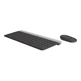 Logitech Slim Wireless Combo MK470 - Tastatur-und-Maus-Set - US International - Graphite