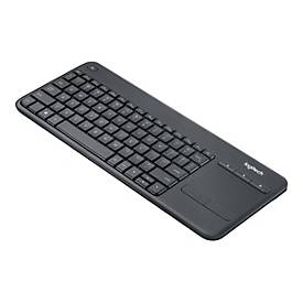 Logitech Wireless Touch Keyboard K400 Plus - Tastatur - kabellos - 2.4 GHz - Französisch - Schwarz