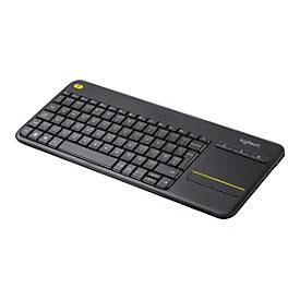 Logitech Wireless Touch Keyboard K400 Plus - Tastatur - kabellos - 2.4 GHz - Spanisch - Schwarz