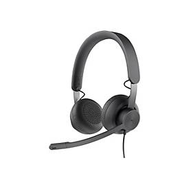 Logitech Zone 750 - Headset - On-Ear - kabelgebunden - aktive Rauschunterdrückung - USB-C