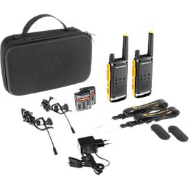 Lot de talkie walkie PMR TALKABOUT T82 Extreme Motorola, sans licence, IPx4, 10 km, 16 canaux, lot de 2