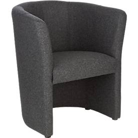 Lounge Sessel Polstermöbel Nowy Styl CLUB, Vollpolsterung, mit Bodengleitern, anthrazit