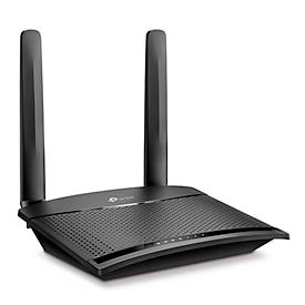 LTE Router tp-link TL-MR100, für bis zu 32 Geräte, als WLAN Router mit 300 Mbit/s nutzbar, SIM-Kartenslot, LAN/WAN Ports, 2 abnehmbare Antennen
