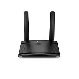 LTE Router tp-link TL-MR100, für bis zu 32 Geräte, als WLAN Router mit 300 Mbit/s nutzbar, SIM-Kartenslot, LAN/WAN Ports, 2 abnehmbare Antennen