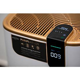 Luftreiniger asecos® PURIFIAIR.620, H14 HEPA 5-in-1-Filtersystem, bis zu 620 m³/h, für Raumgrößen bis 40 m², 40 W, 5 Lüftungsstufen, mit Rollen, weiß