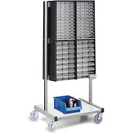 Magazinwagen TRESTON BT-550 B, für 8 Magazine Serie 550, ergonomischer Schiebegriff, bis 150 kg, ohne Magazine, Stahl, grau