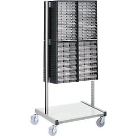 Magazinwagen TRESTON BT-550 B, für 8 Magazine Serie 550, ergonomischer Schiebegriff, bis 150 kg, ohne Magazine, Stahl, grau