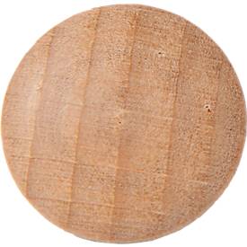 Magnet Legamaster WOODEN, 5 Stück, für Legamaster White und -Glasboards, ⌀ 25 x H 15,5 mm, Buchenholz, lackiert