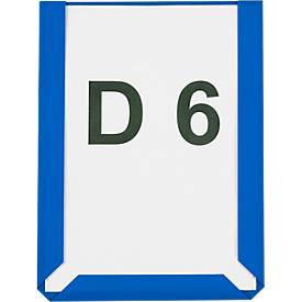Magnet-Sichttaschen, DIN A6 hoch, blau, 10 Stück