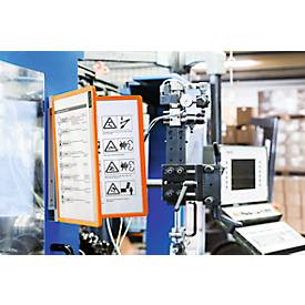 Magnet-Wandhalter-Set Vario Wall, inkl. 5 Tafeln, orange