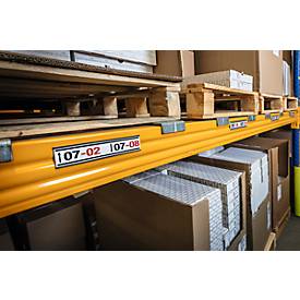 Magnetisches C-Profil, B 200 x H 40 mm, inkl. Einsteckschilder, 5 Stück + 6 Schilder