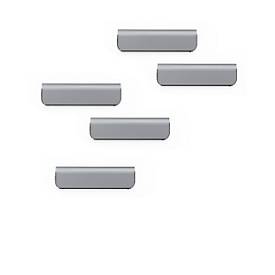 Magnetleiste Durafix Clip, B 60 x H 17 mm, selbstklebend, silber, 5 Stück