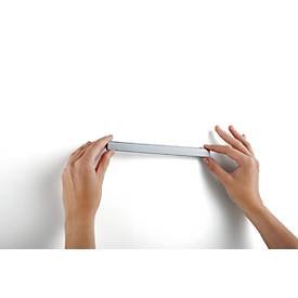 Magnetleiste DURAFIX® Rail, B 210 x H 17 mm, selbstklebend, blasenfreie Optik, silber