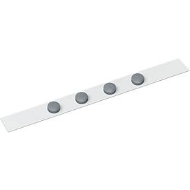 Magnetleiste Maul Standard, inkl. 4 Magneten, B 50 x L 1000 mm, weiß/grau