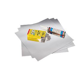 magnethaftende Wandfläche, 500 x 500 mm, 0,5 mm dick, 4/8/20 Stück
