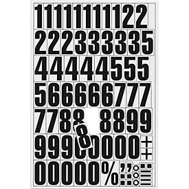 Magnetziffern, für Metalloberflächen, DIN A4, weiß
