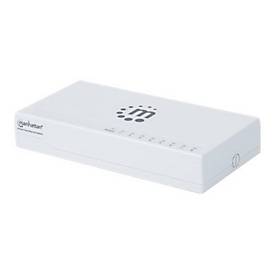 Manhattan 8-Port Fast Ethernet Switch, Plastic, Three Year Warranty, Box - Switch - 8 x 10/100 - Desktop