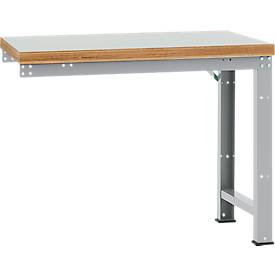 Manuflex Anbauwerkbank Profi Standard, Tischplatte Kunststoff, 1250 x 700 mm, brillantblau